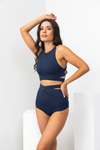 Tara High Waist Bottoms Navy