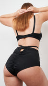 Bailey Bottom - Adjustable Cut Out High Waist Bottoms Recycled  Black