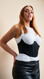 Larisa Corset Top - Underbust Corset Recycled Black