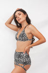 Zeta Top - Triangle Top Grey Leopard