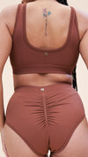 Leah High Waist - Shaping Breathable Bottoms Recycled Choco